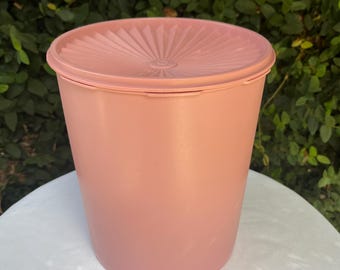 Vintage Tupperware Servalier Canister in Pink  1339