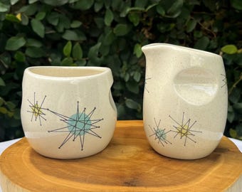 Franciscan Atomic Starburst Cream and Sugar Set