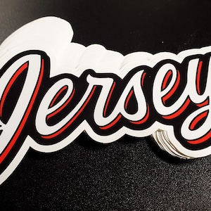 Jersey Jersey Sticker  - 3 Sizes Available