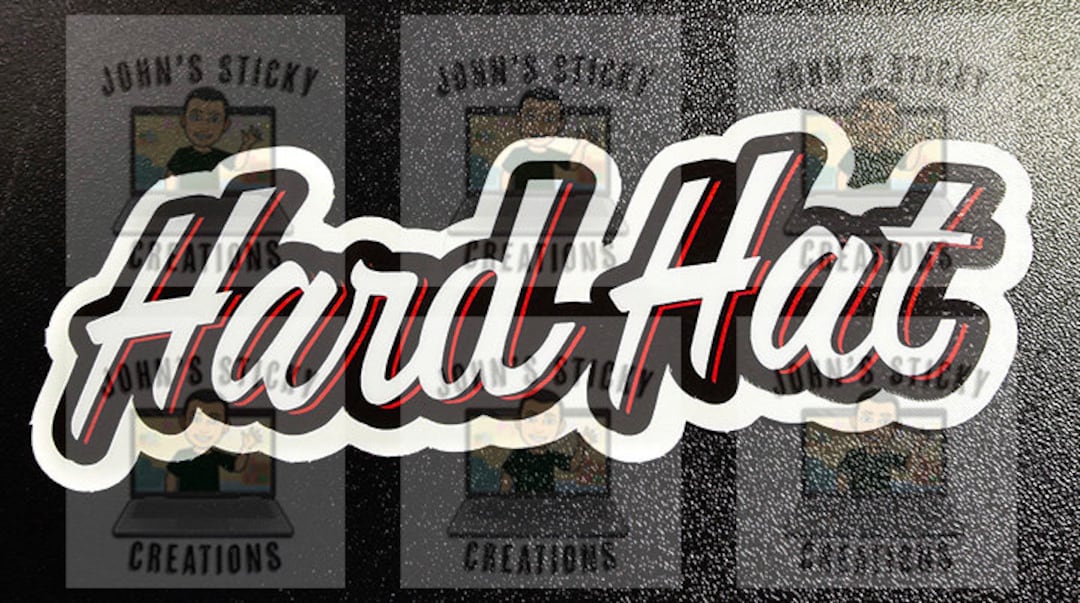 Hard Hat Sticker: Laminated Vinyl Decal (5
