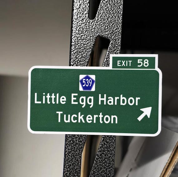 Garden State Parkway Exit 58 Sign Sticker or Magnet - Little Egg
