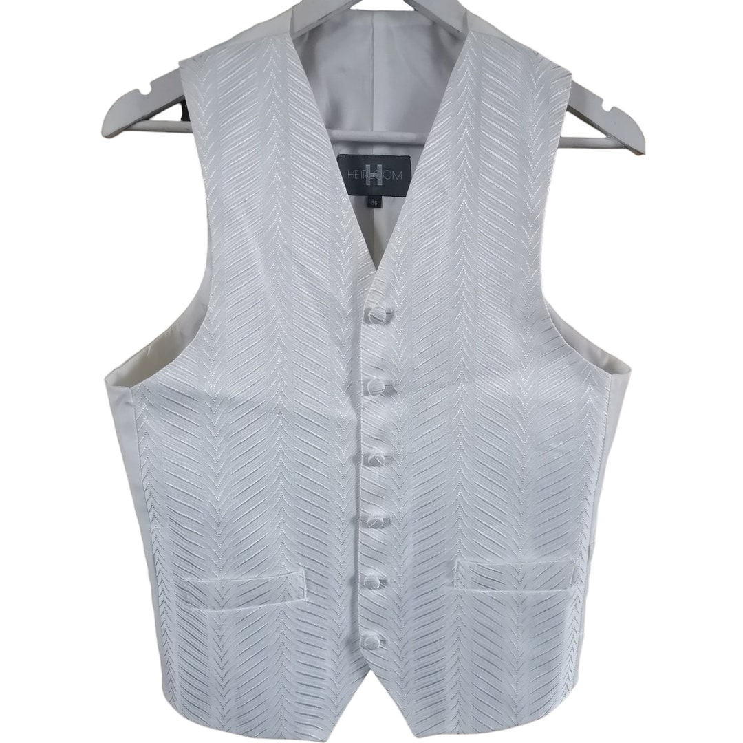 Heirloom Elegant Men's Wedding Waistcoat 36 Cream Etsy