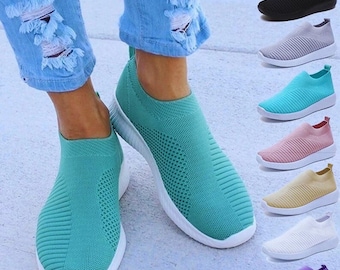 Platta skor för kvinnor Lätta sneakers för kvinnor Platta skor Löpning utomhus