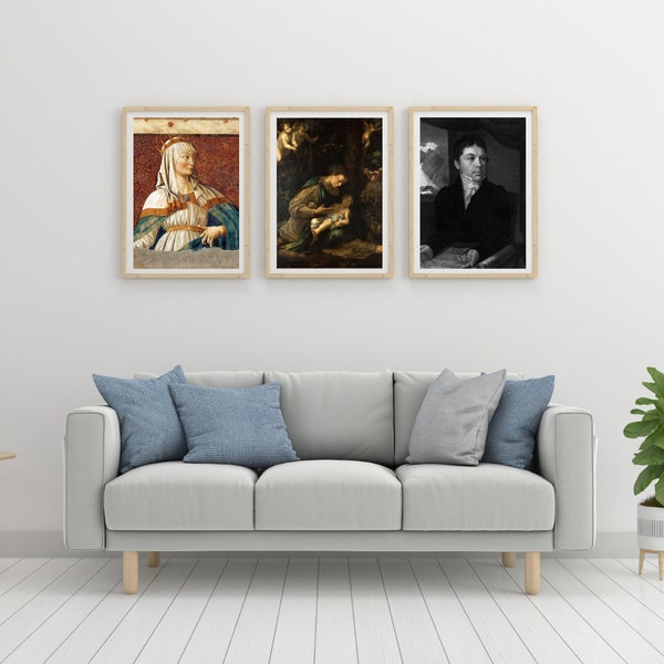 Vintage Gallery Wall Set of 3 Bundle, Eclectic Gallery Set, Modern Traditional, Antique Decor, European Wall Prints, DIGITAL DOWNLOAD