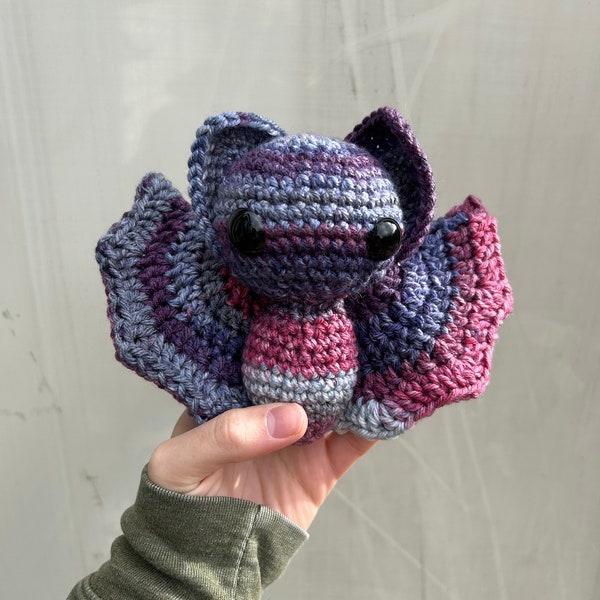 Purple Baby Bat Crochet Stuffed Animal- Amigurumi