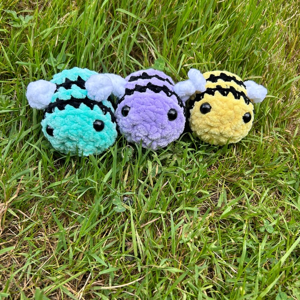 Pocket Crochet Stuffed Bees- Amigurumi, Stress Balls