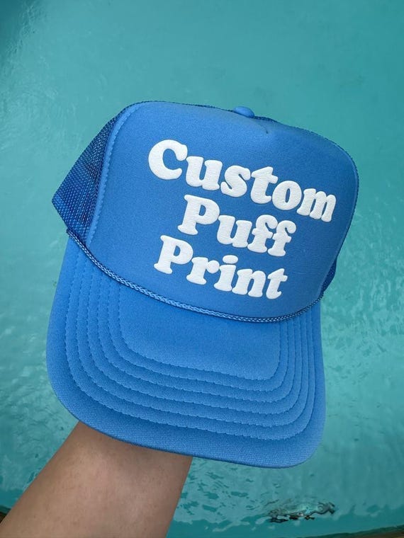 Custom Puff Print Trucker Hat, Personalized Foam Hats, 3D Print Mesh Back Baseball Caps