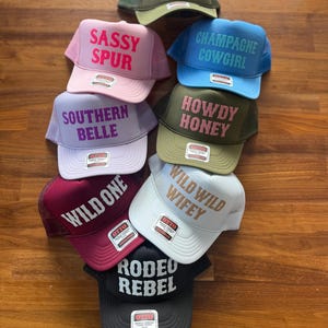 Cowgirl Trucker Hat, Not My First Rodeo Hats, Western Style Caps image 3