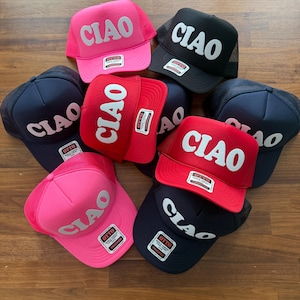Ciao Trucker Hat, Ciao Hello Italy Hat, Ciao Bella Trucker Hat, Italian Trucker Hat, Italy Travel Trucker Hat, CIAO Italy Trip Trucker Hat