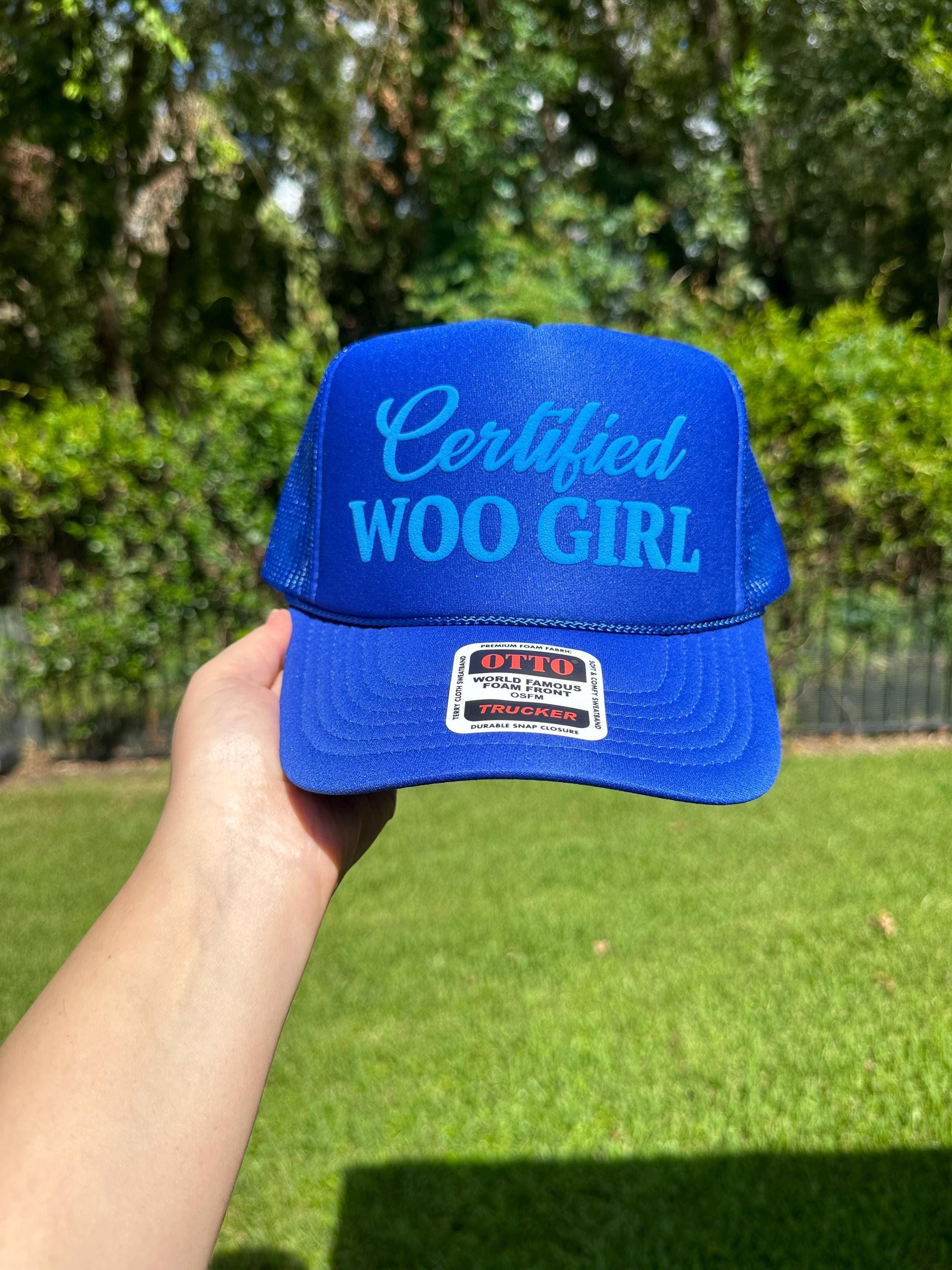 Certified Woo Girl Puff Print Trucker Hat - Etsy display picture 1