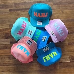 MAHJ Puff Print Trucker Hat, Mahjong Hats, Mahj Caps image 10