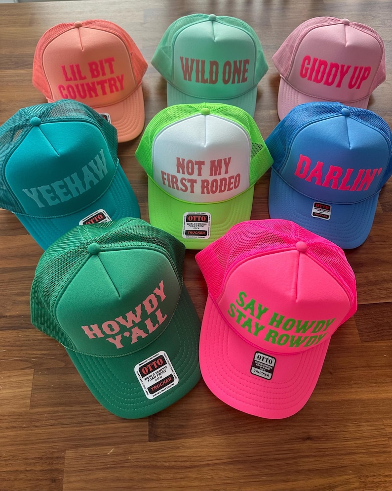 Cowgirl Trucker Hat, Not My First Rodeo Hats, Western Style Caps image 1