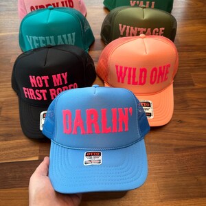 Cowgirl Trucker Hat, Not My First Rodeo Hats, Western Style Caps image 4