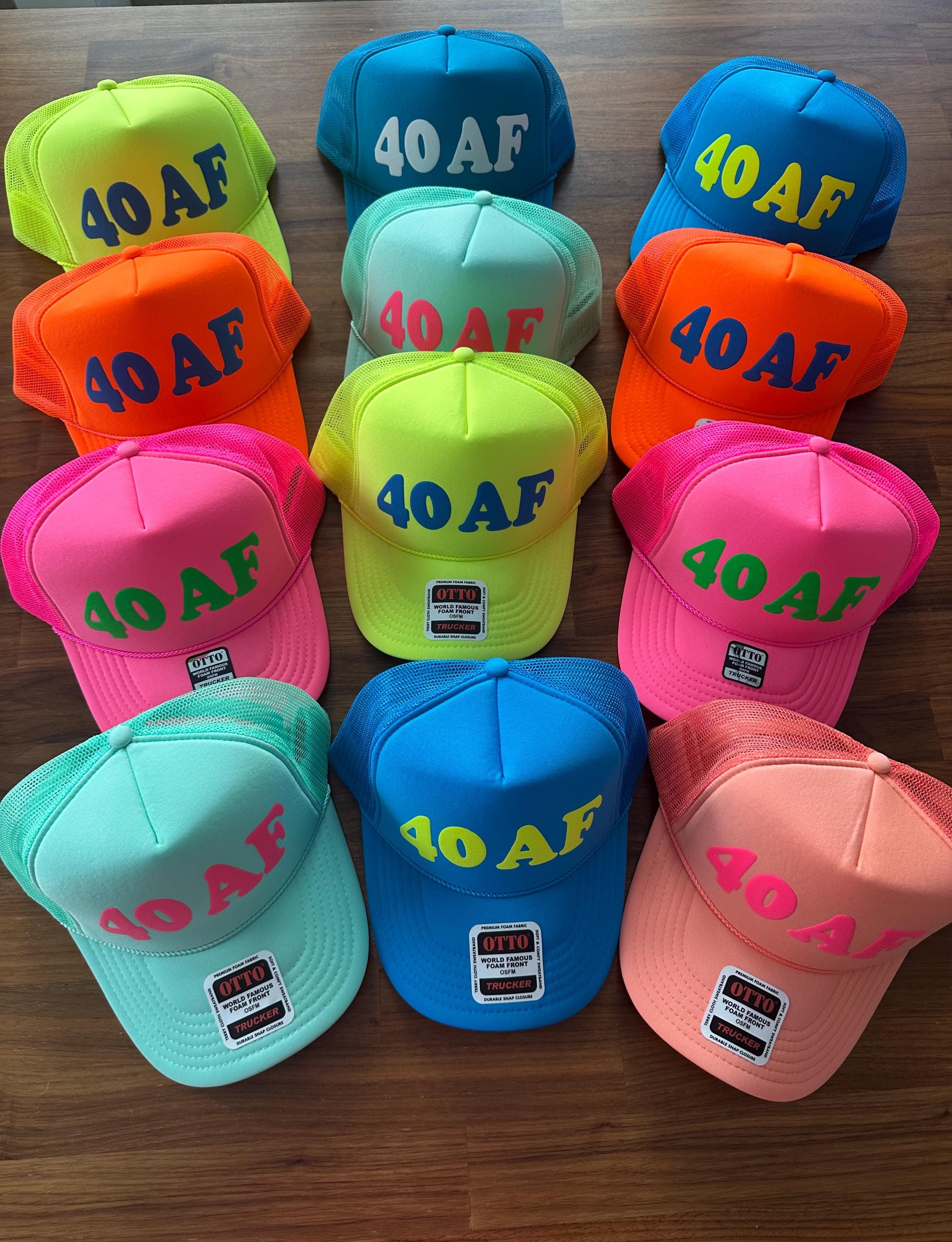 Trucker Hat, Custom Puff Birth Year Trucker Hats, Birthday Year Trucker Caps
