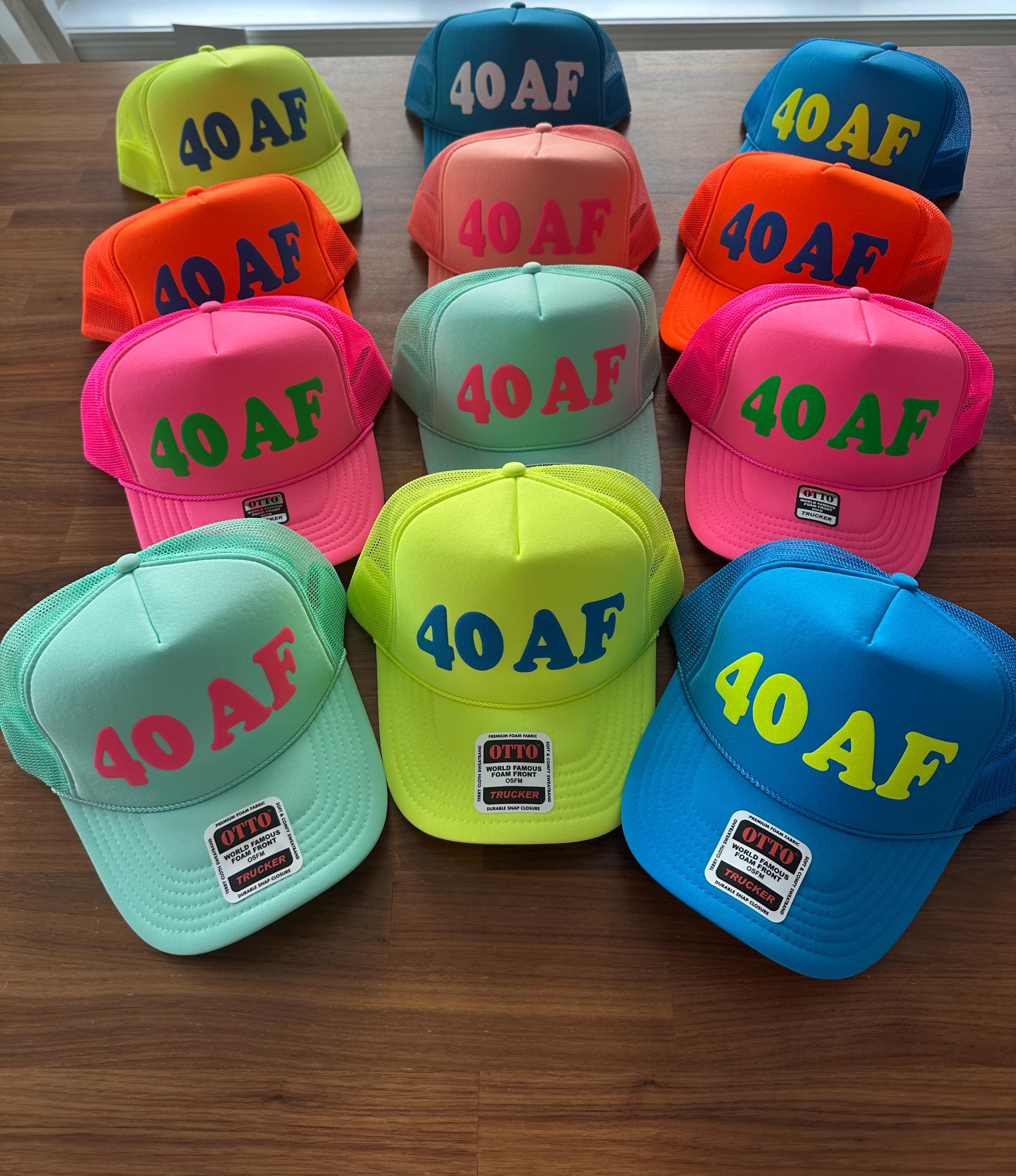 Trucker Hat, Custom Puff Birth Year Trucker Hats, Birthday Year Trucker Caps