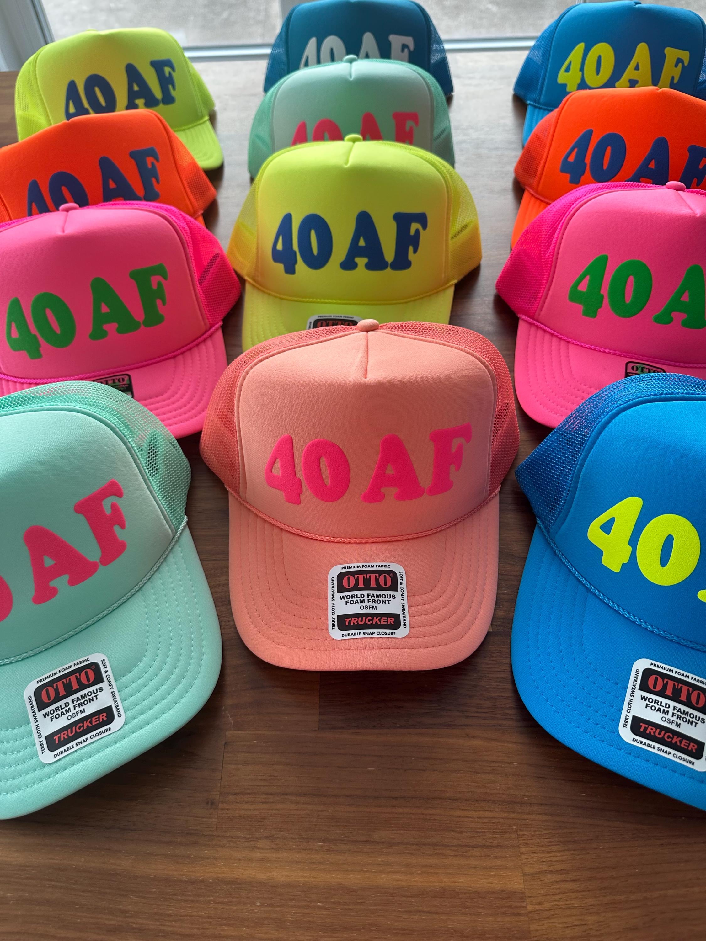 Trucker Hat, Custom Puff Birth Year Trucker Hats, Birthday Year Trucker Caps