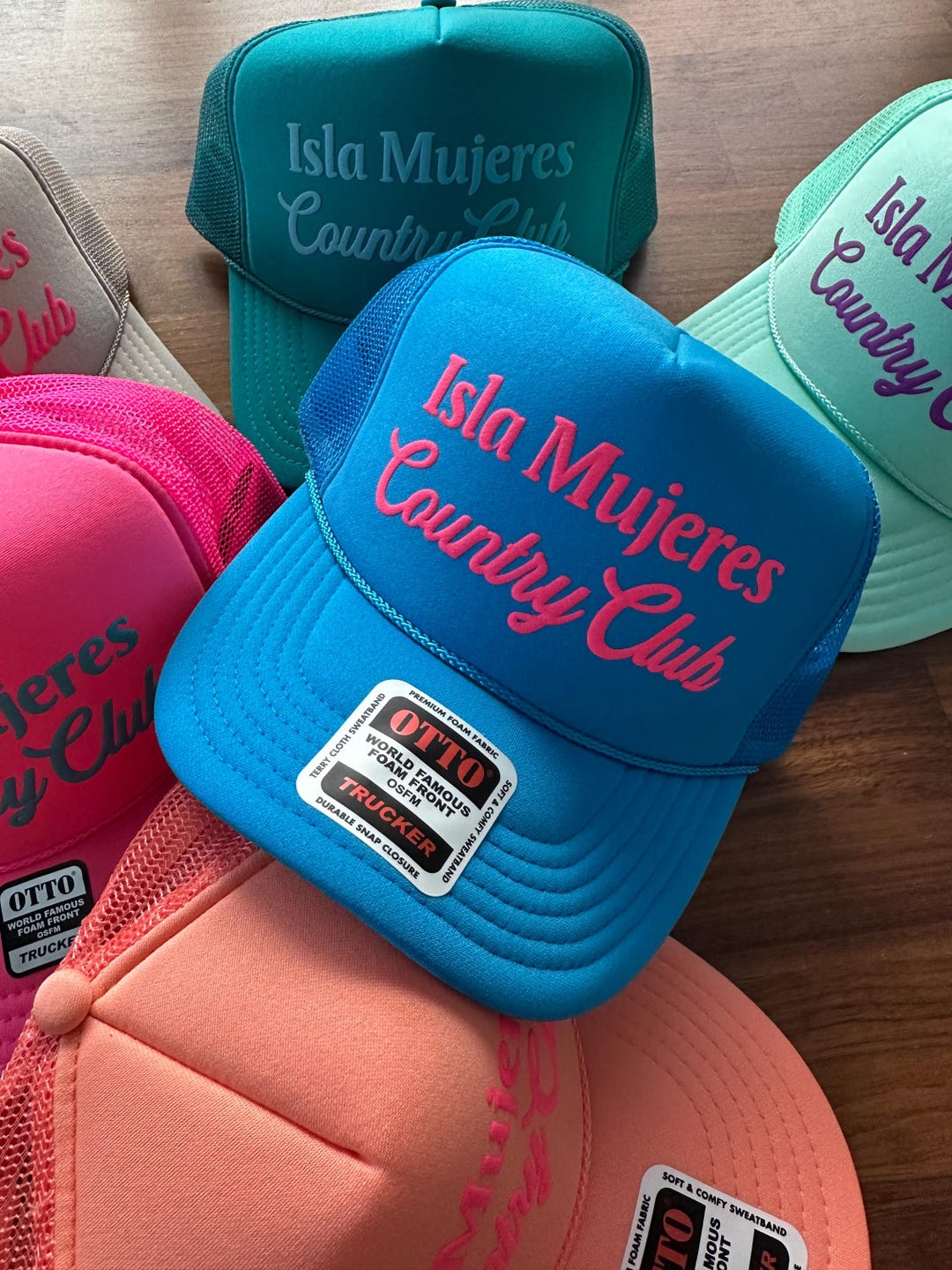 Mexico Trip Puff Print Trucker Hat, Mexico Vacation Custom Hat, Isla ...