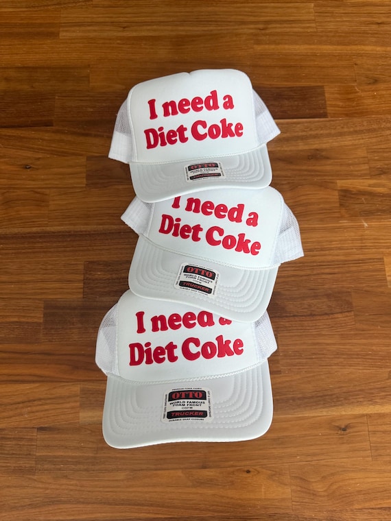 I Need a Diet Coke Puff Trucker Hat, Coke Lover Hats