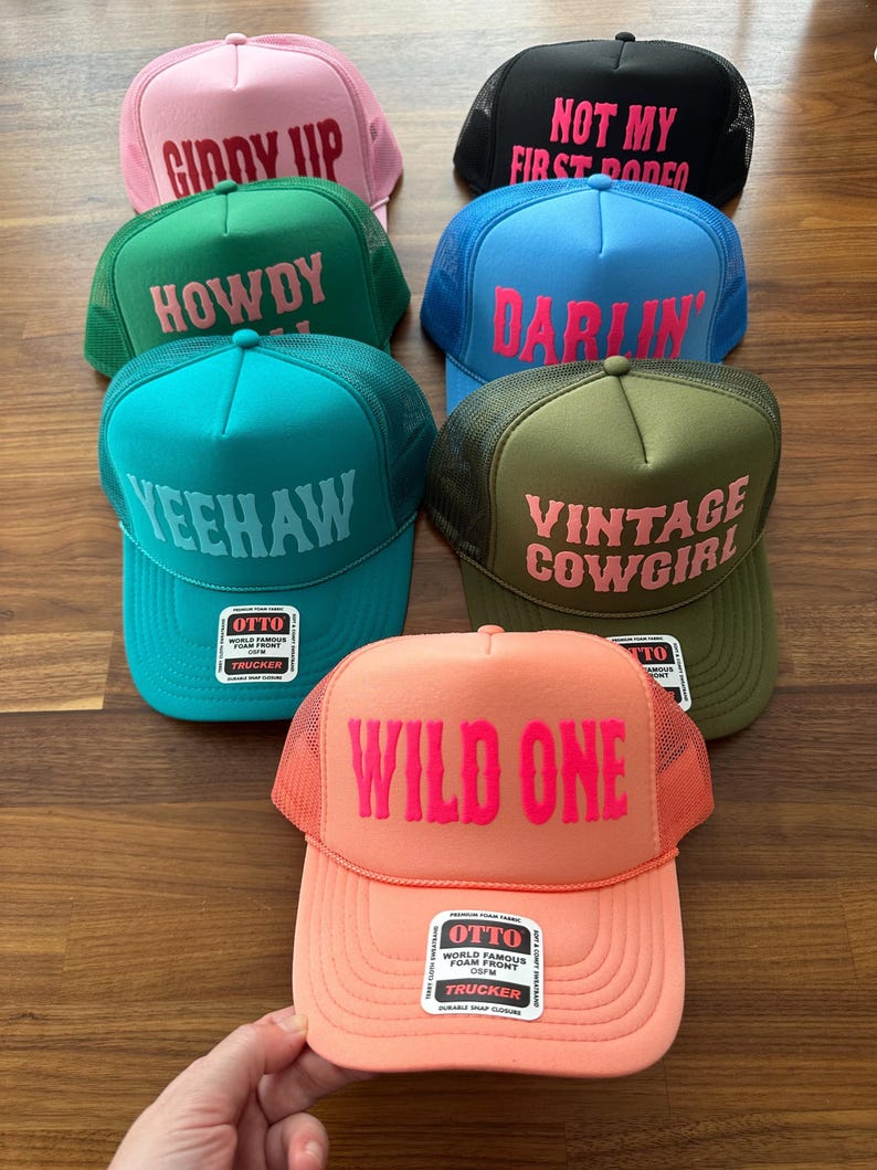 Cowgirl Trucker Hat, Not My First Rodeo Hats, Western Style Caps image 2