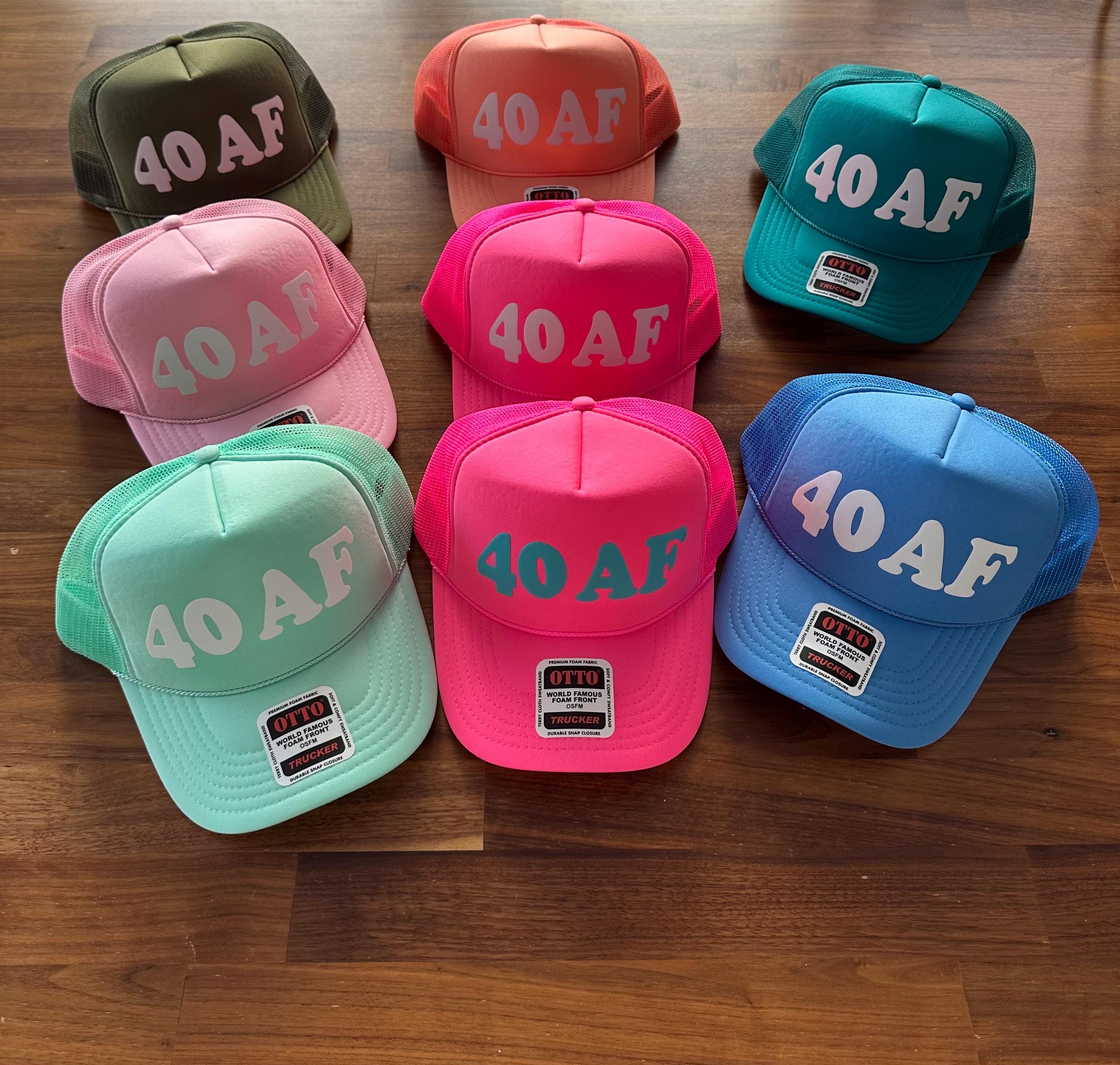 Trucker Hat, Custom Puff Birth Year Trucker Hats, Birthday Year Trucker Caps