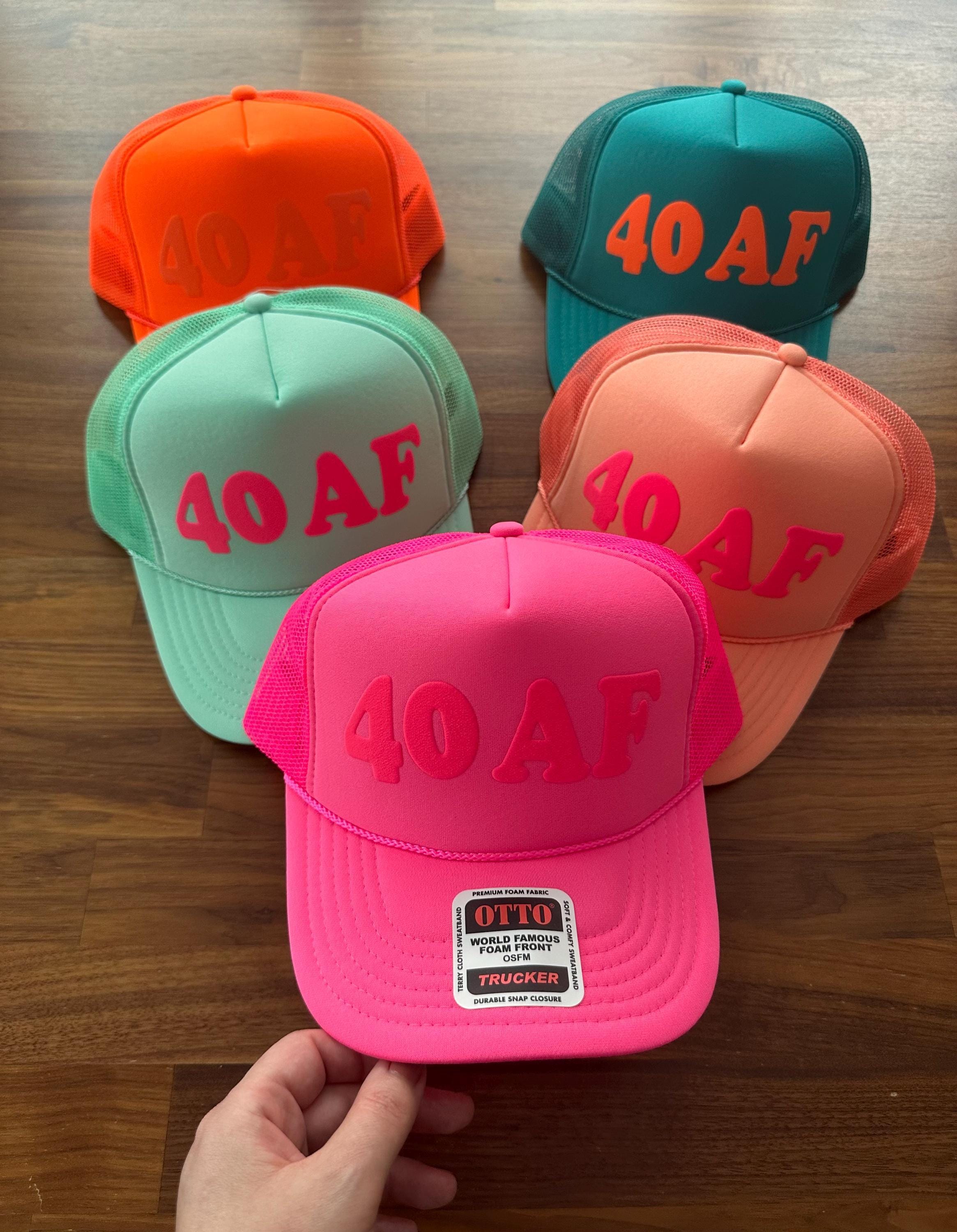 Trucker Hat, Custom Puff Birth Year Trucker Hats, Birthday Year Trucker Caps