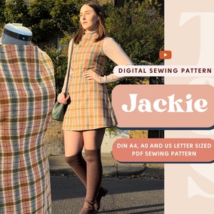 Jackie 3-in-1 Perfect Party Shift Dress PDF Sewing Pattern with Sleeve Options