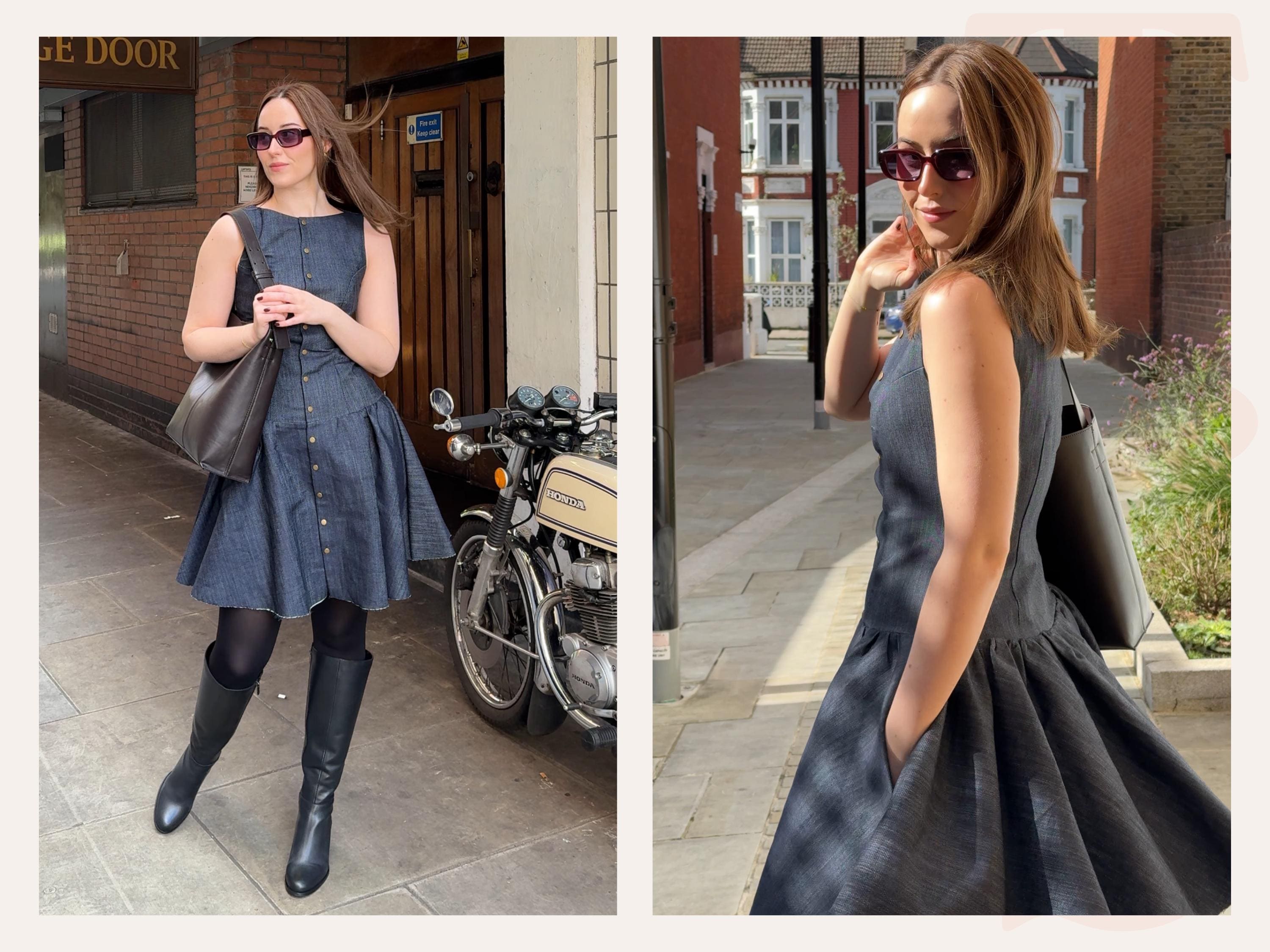 Oceane Boat Neck Drop Waist Mini Skirt Dress | Digital PDF Sewing Pattern -  Etsy UK