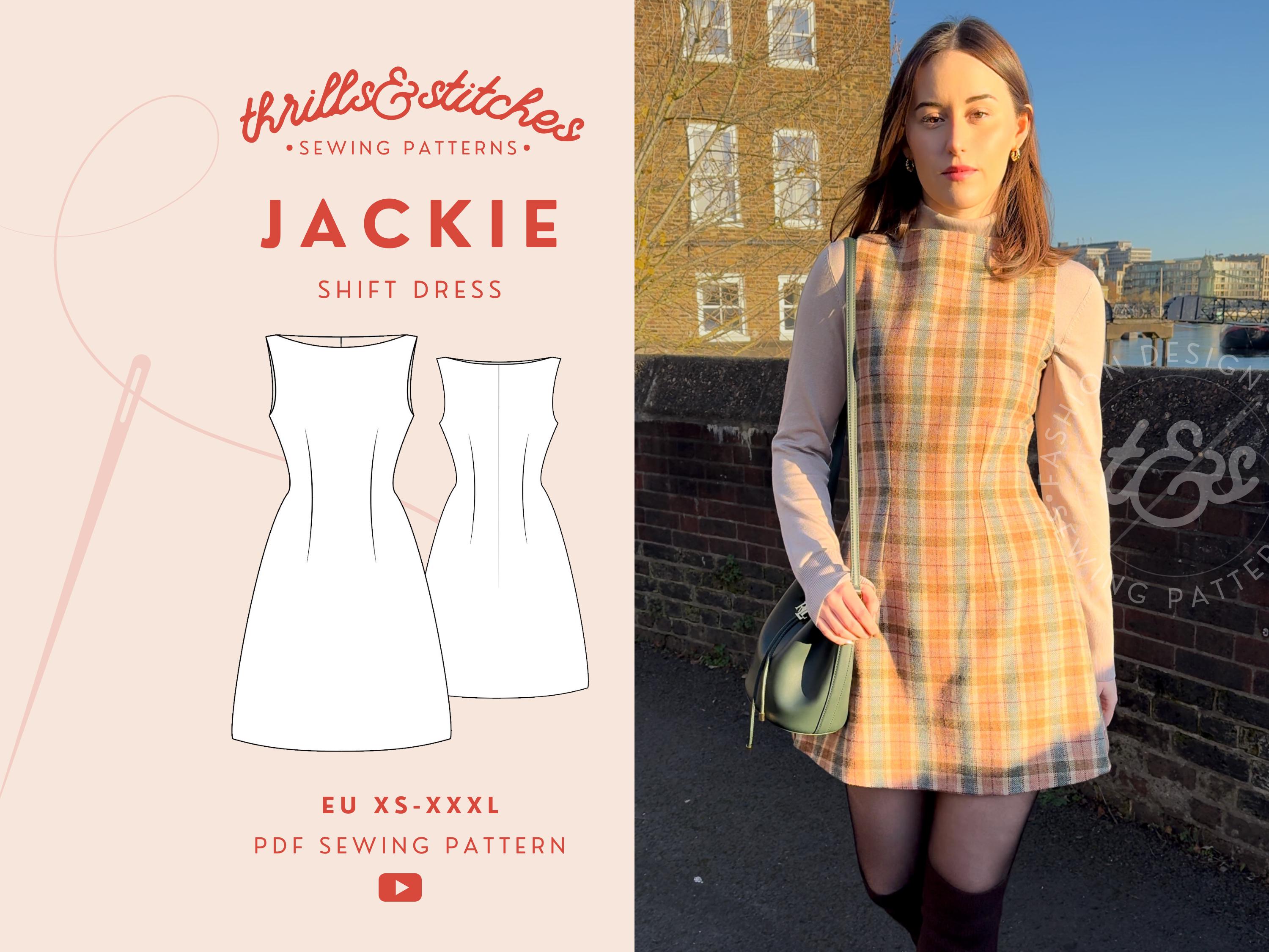 Jackie 3-in-1 Perfect Party Shift Dress | Digital PDF Sewing Pattern | Sleeve Options