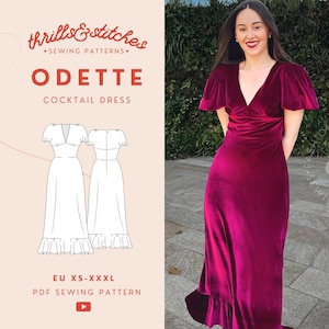Odette 2-in-1 Perfekter Anlass und Partykleid | Digitales PDF-Schnittmuster
