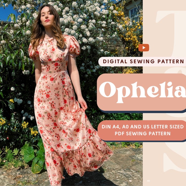 Ophelia 3-in-1 Perfect Summer Dress Digital PDF Sewing Pattern