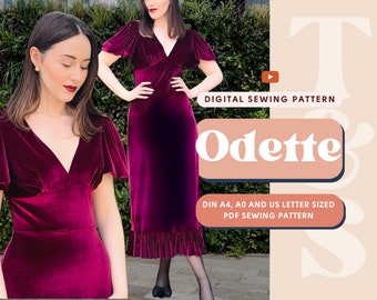 Odette 2-in-1 Perfect Holiday Party Dress PDF Sewing Pattern