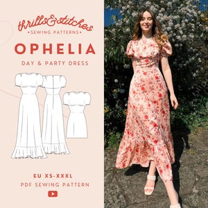Ophelia 3-in-1 Summer & Occasion Dress | PDF Sewing Pattern | Versatile Digital Pattern for Women