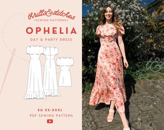 Ophelia 3-in-1 Summer & Occasion Dress | PDF Sewing Pattern | Versatile Digital Pattern for Women