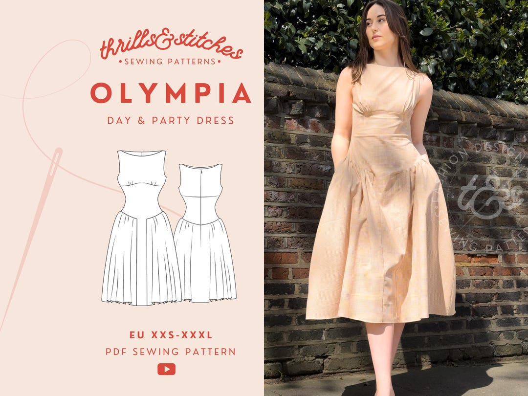 Olympia 2-in-1 Drop Waist Dress With A-line Skirt in Mini and Midi Length |  Digital PDF Sewing Pattern - Etsy