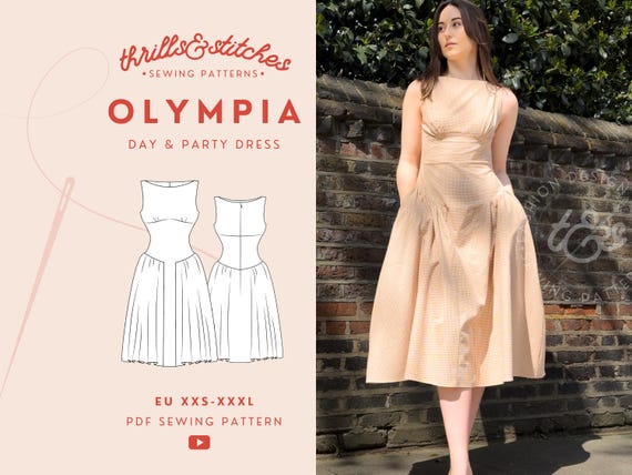 Olympia 2-in-1 Drop Waist Dress With A-line Skirt in Mini and Midi
