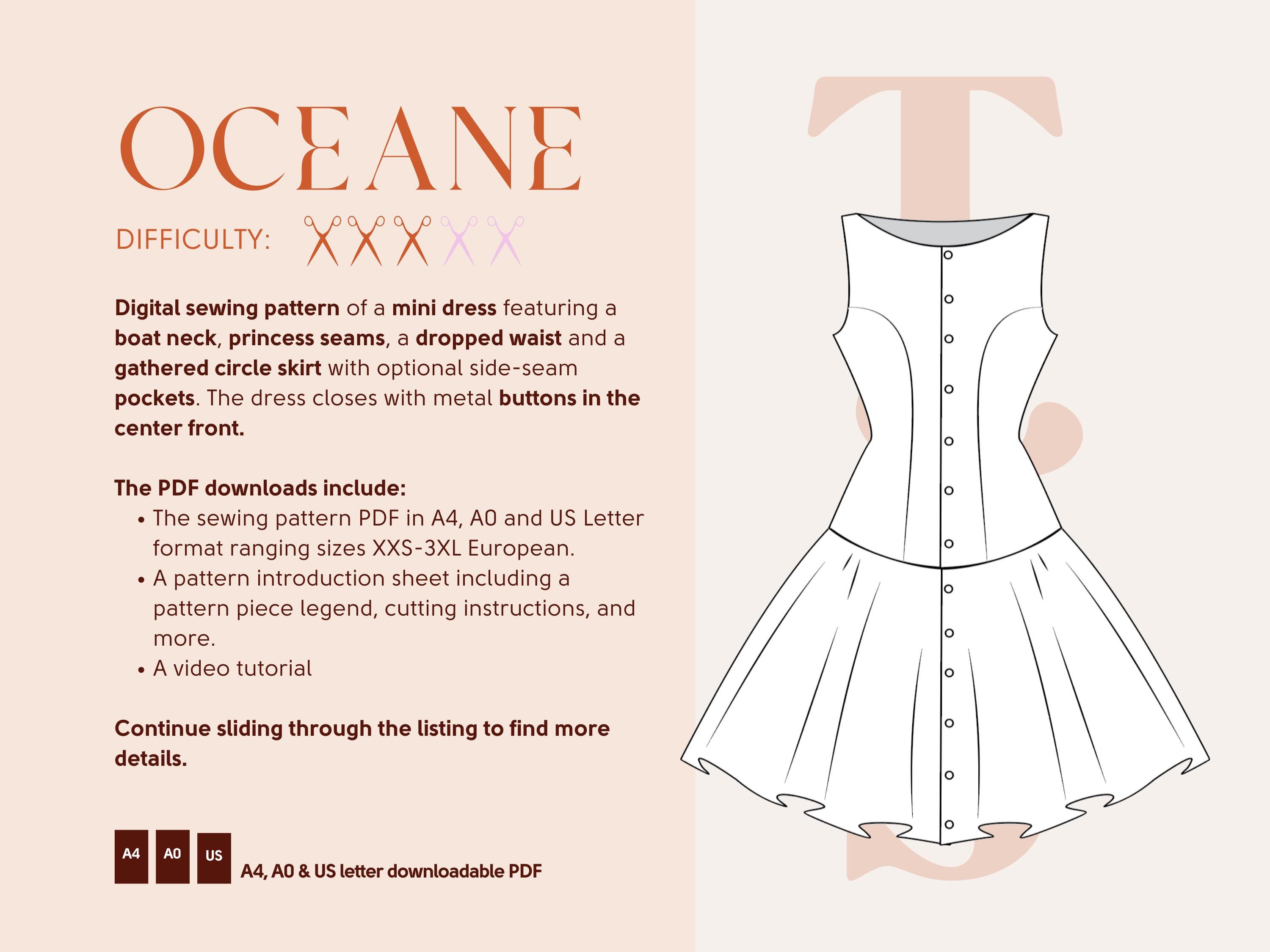 knee length dresses for ladies Best Wishes Boatneck Drop Waist Mini Dress Off White / L main image 0