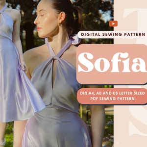 Sofia Perfect Occasion Dress Digital PDF Sewing Pattern