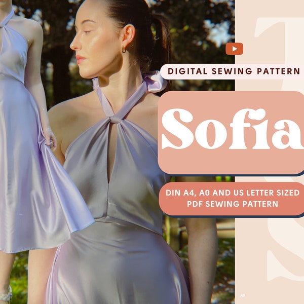 Sofia Perfect Occasion Dress Digital PDF Sewing Pattern