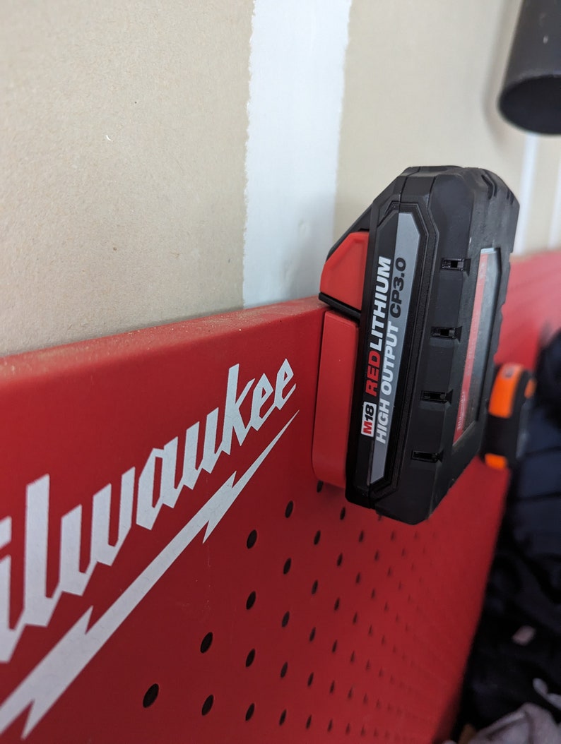 Milwaukee battery storage mount etsy
