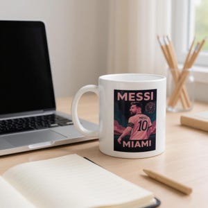 MESSI 10 MIAMI White 11oz Ceramic Mug