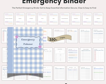 Emergency Binder PDF, Medical & House Planner (Printable)