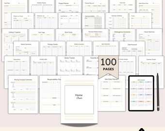 Home Management Binder, Household Planner (Printable PDF)