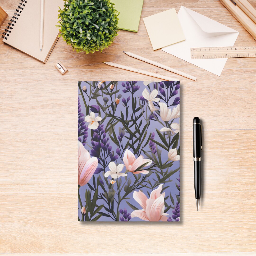 Pink Floral Writing Journal Gardner's Flower Diary Botanical Notebook ...