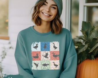 Enten Enten-Gans Sweatshirt Cottage Core Pullover für Entenliebhaber Komfort Colors® Goose Pullover Vintage Sweatshirt Gemütlicher Hobby-Farmer-Pullover