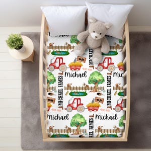 Benutzerdefinierte Decke Baby Junge vom Bauernhof Tiere Name Decke Ranch Themen Baby-Dusche-Geschenk Bauernhof Thema personalisierte Baby Kinderzimmer Dekor Bauernhof
