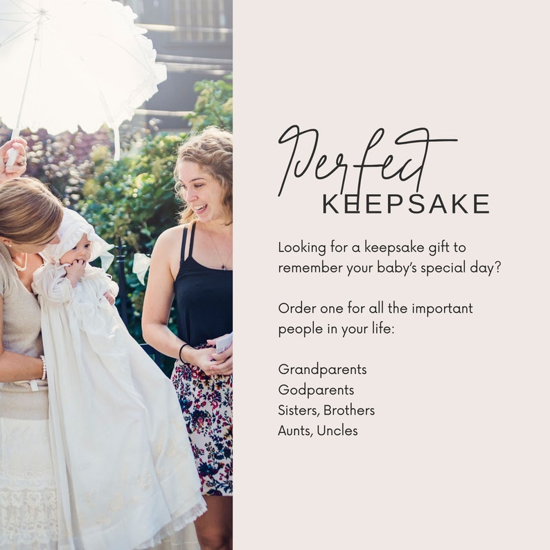 Custom Christian Baby Gift for Baby Girl Baptism Keepsake Grandparent