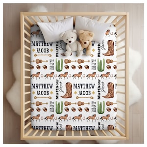 Cowboy Western Theme Name Blanket // Personalized Baby Boy Plush Blanket // Custom Toddler School Blanket // Boots Hats Horse Throw Blanket