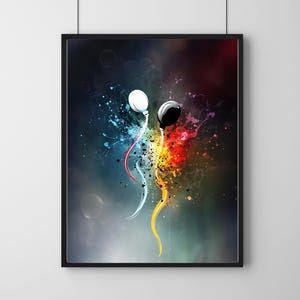Poster för reproduktiv hälsa: Färgglad konst om IVF och infertilitetsmedvetenhet (digital nedladdning)