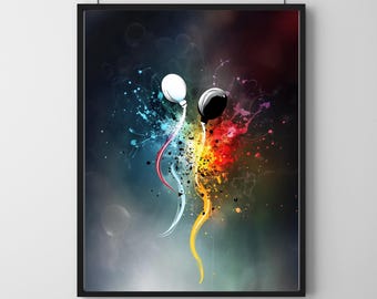 Póster de salud reproductiva: Arte colorido para concientizar sobre la FIV y la infertilidad (Descarga digital)