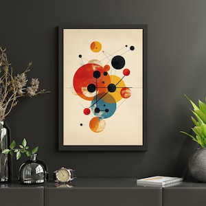 Farbenfrohes Geometrisches Kunst Poster: Abstraktes KI-Generiertes Design - Modernes Wohndekor - TheScientificCanvas Collection '24